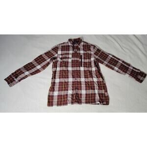 Wrangler ATG Mens Size Medium Shirt Zipper Pocket Long Sleeve Regular Fit Plaid